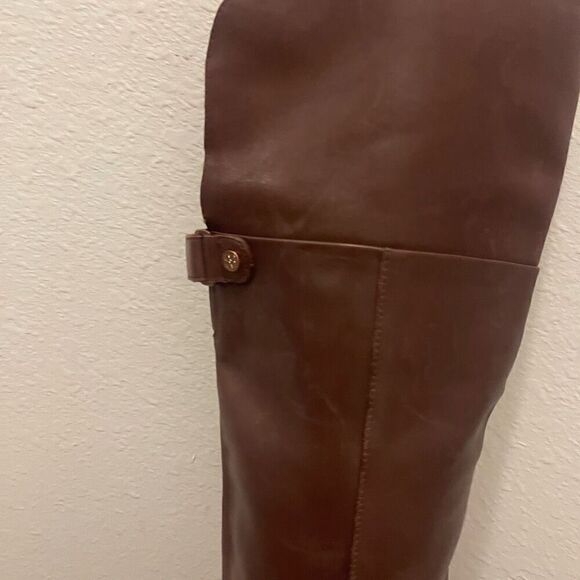 BCBG MaxAzria brown leather over the boots - Picture 13 of 16